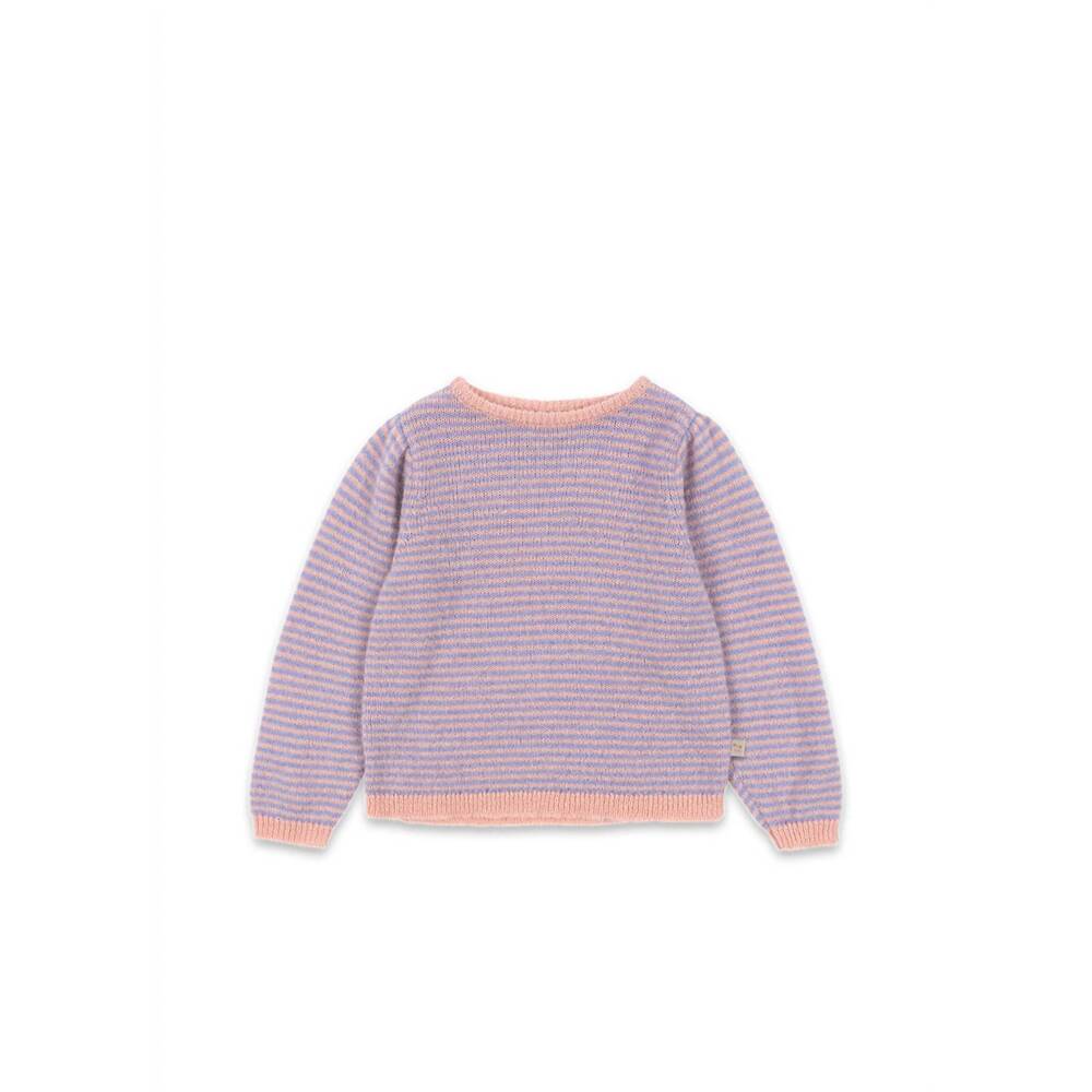 NEW KONGES SLØJD kids' berle knit sweater in pink/purple